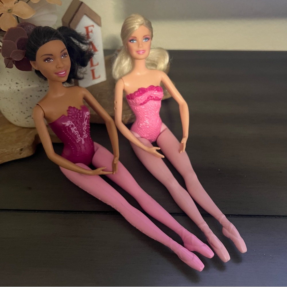 Barbie Fairytale Ballerina 2016 Bundle Of Brunette And Blonde Mattel Dolls